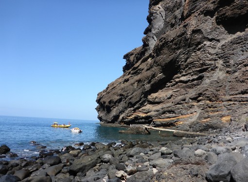 Playa de Masca mit Bootsanleger Playa de Masca mit Bootsanleger