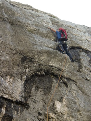 11. Seillänge Schlüsselstelle