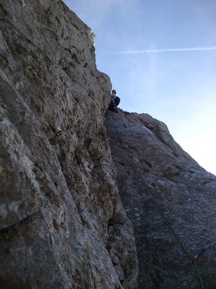 5te Seillänge Kamin