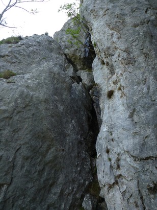 Ausstiegsvariante linker Kamin Ausstiegsvariante linker Kamin