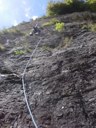 Beginn der dritten Seillänge