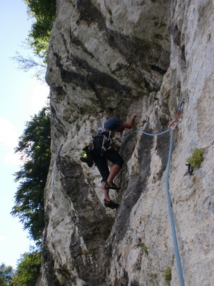 Beginn des steilen Querganges