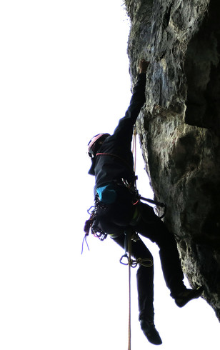 Direkter Südpfeiler sehr steil Direkter Südpfeiler sehr steil