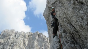 Beginn 7. Seillänge Beginn 7. Seillänge