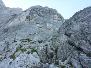 1. Seillänge gestuftes 3er Gelände