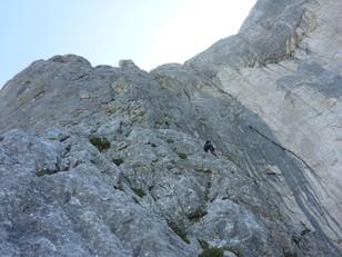 11. Seillänge gestufter Beginn