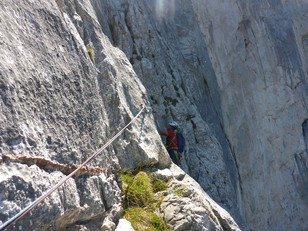 13. Seillänge Stadler Quergang