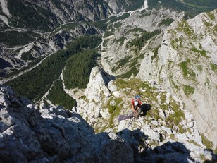 16. Seillänge Blick zurück