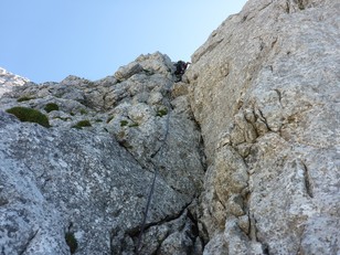 17. Seillänge Ausstiegsverschneidung