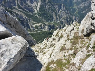 18. Seillänge Ausstiegsschlucht