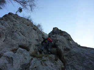 1. Seillänge Beginn