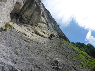 1. Seillänge Plattenquerung