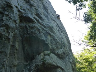 1. Seillänge Variante im Schuppenriss