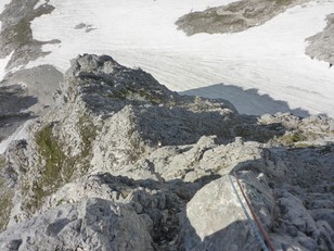 1. Turm letzte Seillänge von oben 1. Turm letzte Seillänge von oben