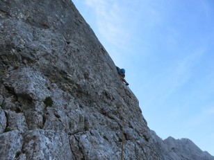 10. Seillänge Beginn