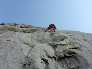 2. Seillänge Beginn 2. Seillänge Beginn