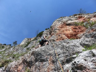 3. Seillänge Beginn