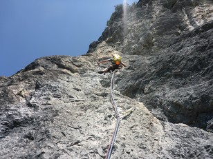 3. Seillänge Beginn