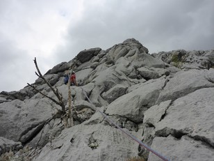 4. Seillänge vor dem Standplatz
