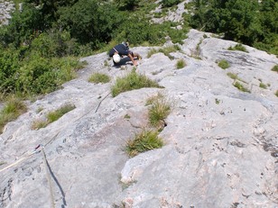 5. Seillänge Plattenwand 5. Seillänge Plattenwand