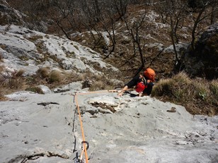 5. Seillänge von oben 5. Seillänge von oben