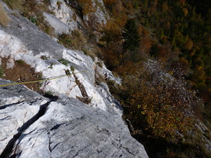 6te Seillänge von oben 6te Seillänge von oben