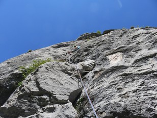 9. Seillänge steil und schön