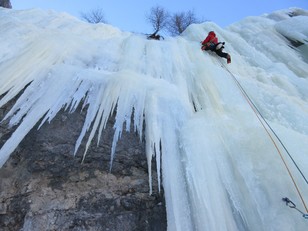 9te Seillänge Ausstieg aus der Arena