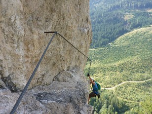 Ausgesetzt und steil