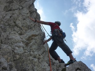 Beginn 5. Seillänge Beginn 5. Seillänge