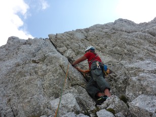 Beginn 6. Seillänge Beginn 6. Seillänge