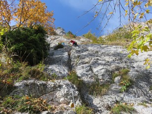 Beginn der vierten Seillänge