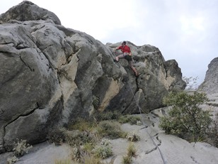 Die 6a Stelle Beginn 4. Seillänge