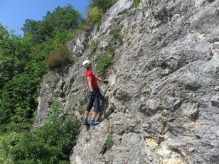 Einstieg in den Klettersteig