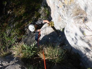 Erste Seillänge Riss Erste Seillänge Riss