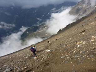 Im leichten Gelände nach der Rampe