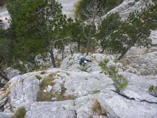 Rampe in der 3. Seillänge