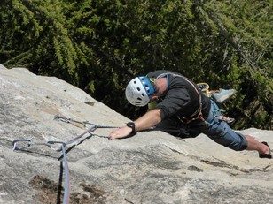 Schlüsselstelle in der zweiten Sellänge