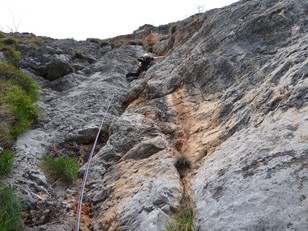 Vierte Seillänge schöne Verschneidung