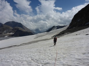 Von der Keilscharte Richtung Bockkarscharte Von der Keilscharte Richtung Bockkarscharte