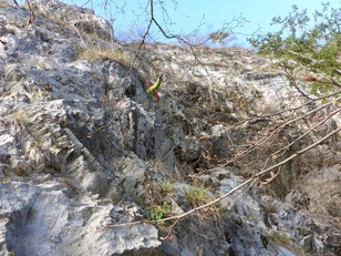 Zick zack in der dritten Seillänge