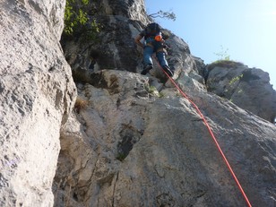 Zweite Seillänge Beginn Zweite Seillänge Beginn