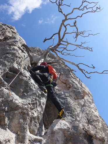 7. Seillänge steiler Beginn