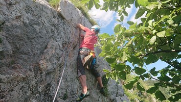 4. Seillänge Beginn