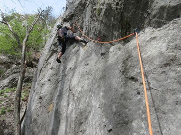 1. Seillänge nach der Schlüsselstelle
