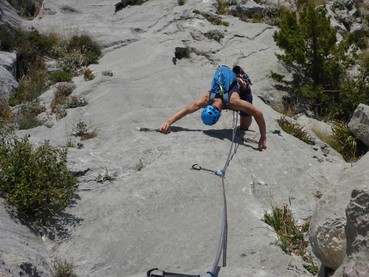 1. Seillänge vor dem Standplatz