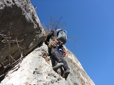 2. Seillänge Beginn