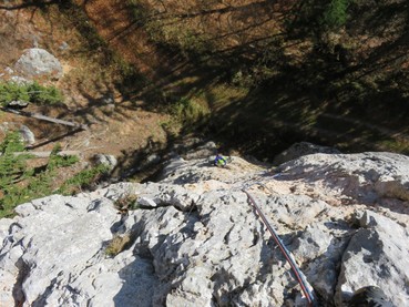 2. Seillänge mit Tiefblick