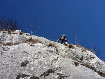 2. Seillänge um die Kante