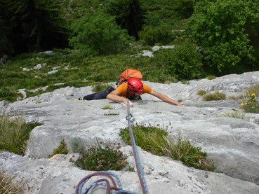 2. Seillänge Wandstelle